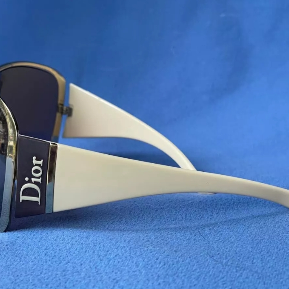 Dior White and Silver Sunglasses